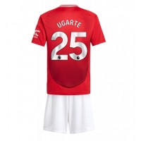 Maglia Calcio Manchester United Manuel Ugarte #25 Prima Divisa Bambino 2024-25 Manica Corta (+ pantaloncini)